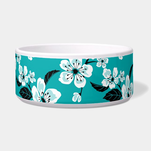CHERRY BLOSSOM - SAKURA IN TEAL (Front)