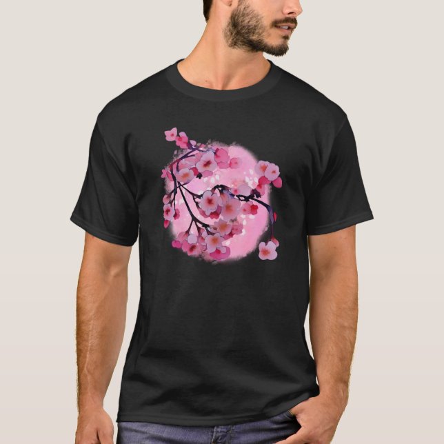 Cherry Blossom Sakura Japanese T-Shirt (Front)