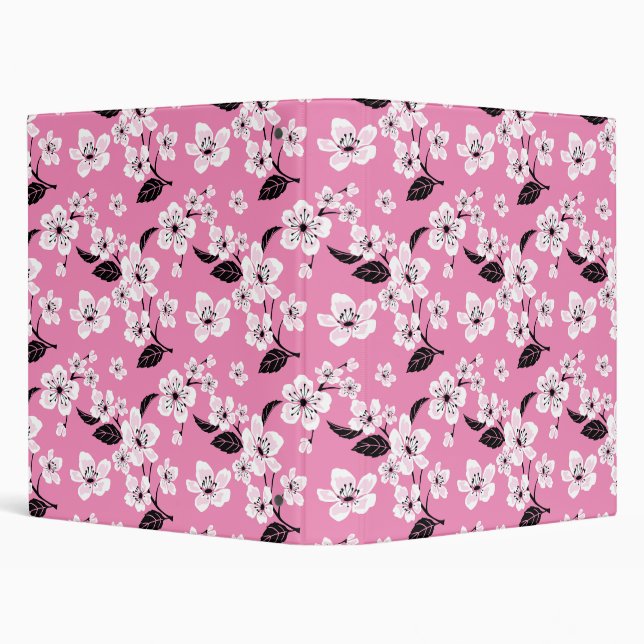 CHERRY BLOSSOM - SAKURA (LITE PINK) 3 RING BINDER (Background)