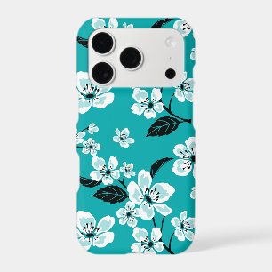 CHERRY BLOSSOM - SAKURA PATTERN IN TEAL