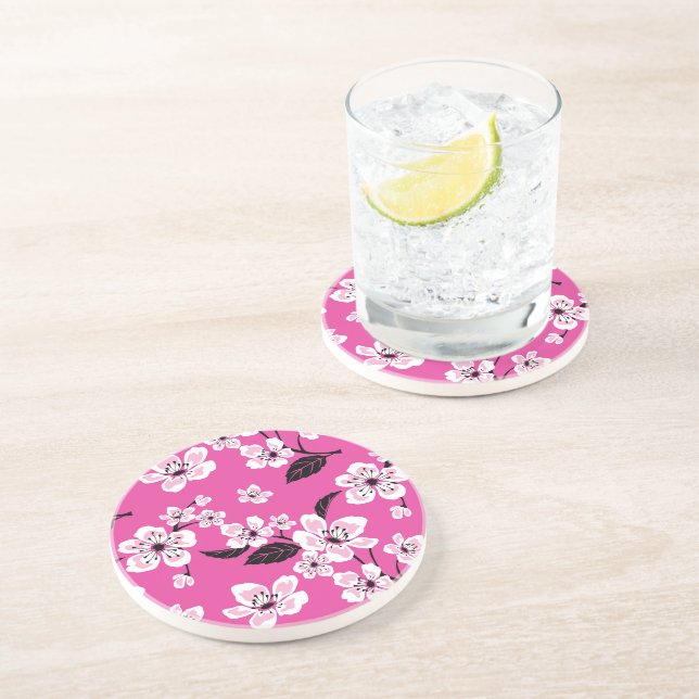 CHERRY BLOSSOM - SAKURA (PINK) COASTER (Side)