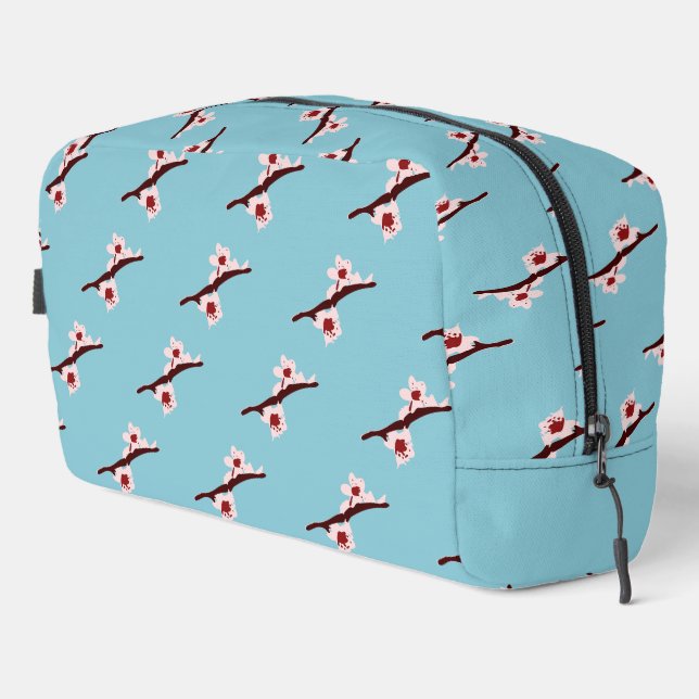Cherry Blossom, Sakura, Pink Floral Pattern Dopp Kit (Right Corner)