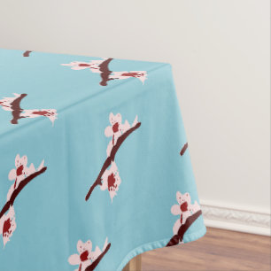 Cherry Blossom, Sakura, Pink Floral Pattern Tablecloth