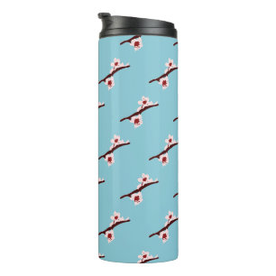 Cherry Blossom, Sakura, Pink Floral Pattern Thermal Tumbler