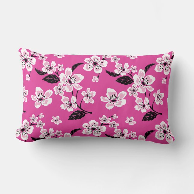 CHERRY BLOSSOM - SAKURA (PINK) LUMBAR PILLOW (Front)