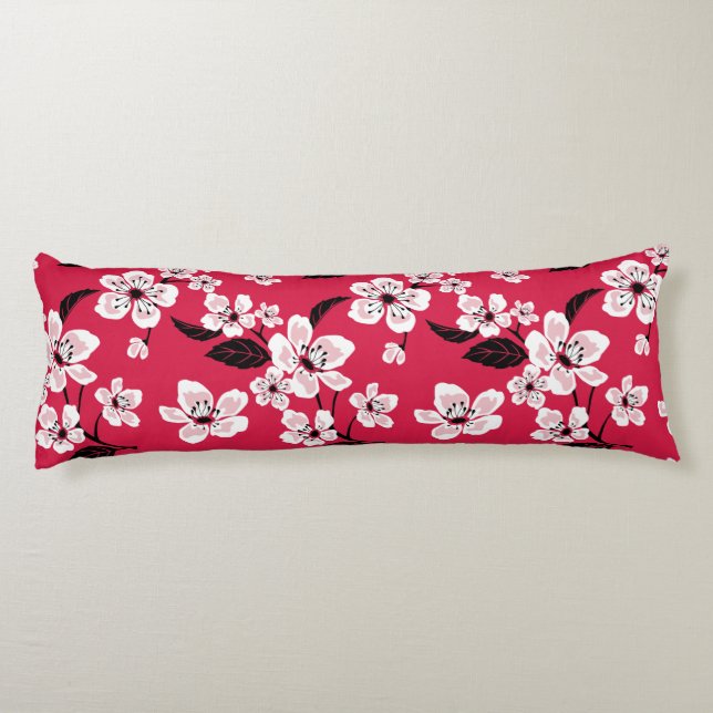 CHERRY BLOSSOM - SAKURA (RED) BODY PILLOW (Back)