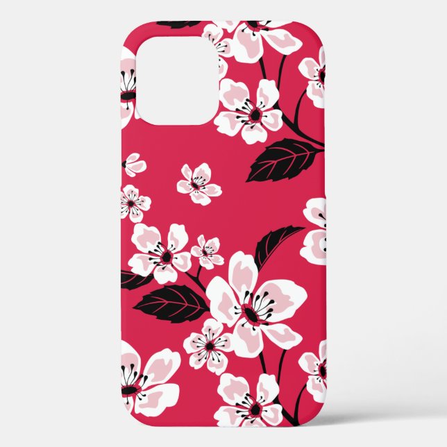 CHERRY BLOSSOM - SAKURA (RED) Case-Mate iPhone CASE (Back)