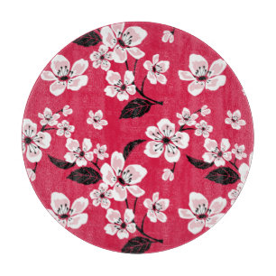 CHERRY BLOSSOM - SAKURA (RED) CUTTING BOARD