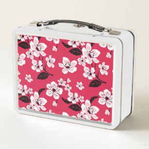 CHERRY BLOSSOM - SAKURA (RED) METAL LUNCH BOX