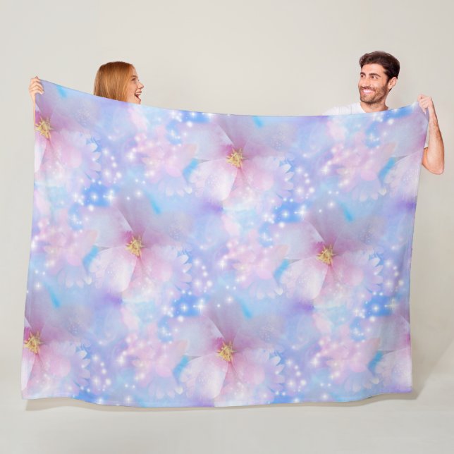 Cherry Blossom - Sakura seamless pattern 5 Fleece Blanket (In Situ)