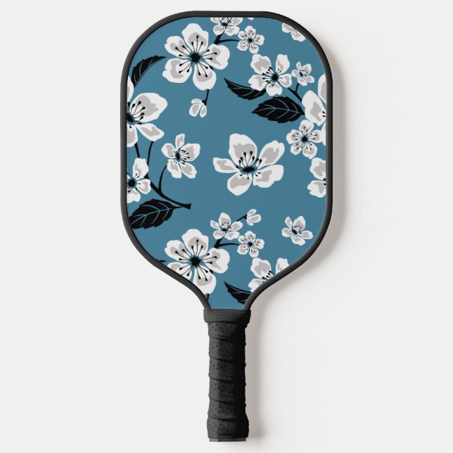 CHERRY BLOSSOM - SAKURA ((SMOKY BLUE) PICKLEBALL PADDLE (Front)