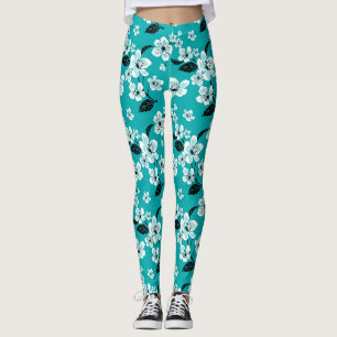 CHERRY BLOSSOM - SAKURA (TEAL) LEGGINGS