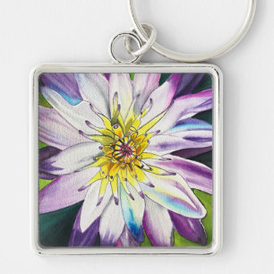 Cherry Blossom sakura watercolor art Keychain