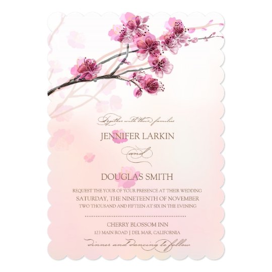 Cherry Blossom/Sakura Wedding Invitations