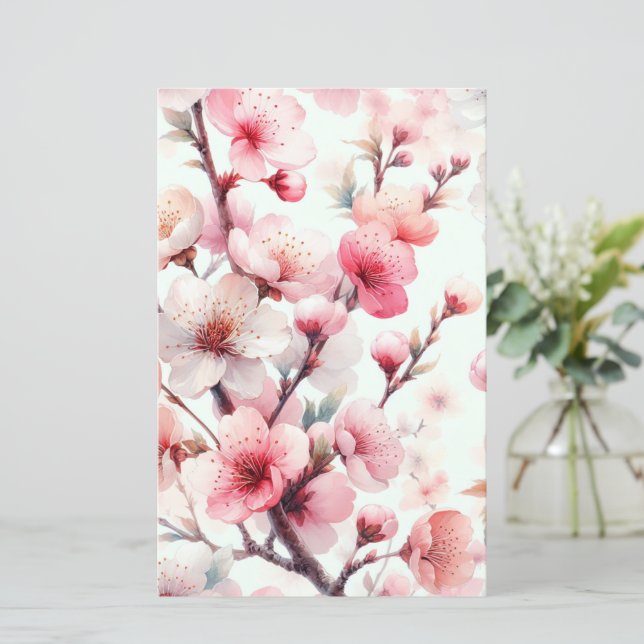 Cherry Blossom Scrapbooking Paper (Standing Front)