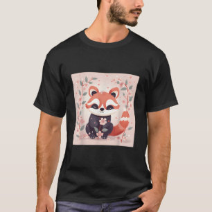 Cherry Blossom Season Red Panda Adorable Spring De T-Shirt