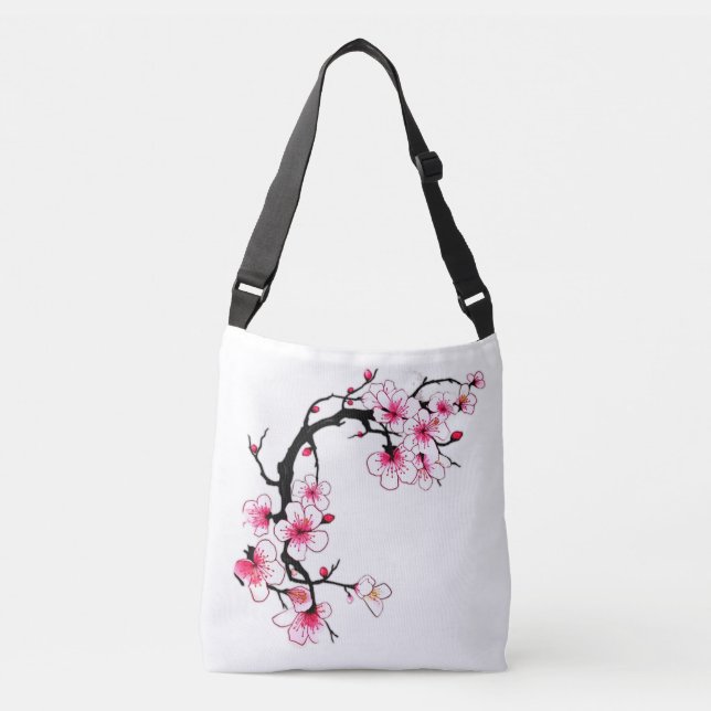 Cherry Blossom Serenity -  Crossbody Bag (Front)