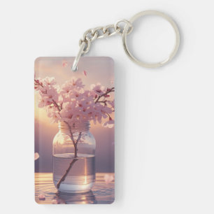 Cherry Blossom Serenity – Elegant Sakura Branch in Keychain