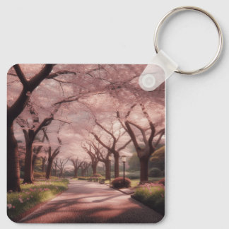 Cherry Blossom Serenity Keychain