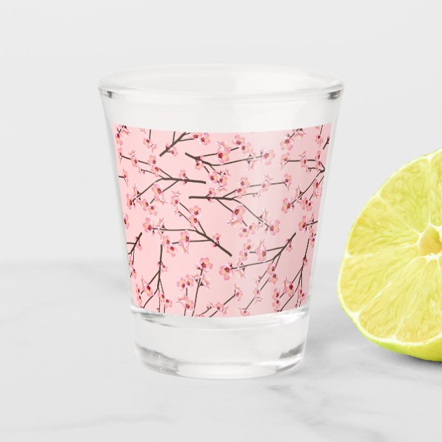 Cherry Blossom Shot Glass (Front)