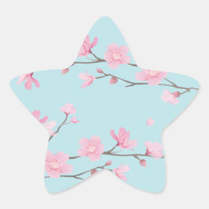 Cherry Blossom - Sky Blue Star Sticker
