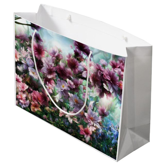 Cherry Blossom Splash Large Gift Bag (Back Angled)
