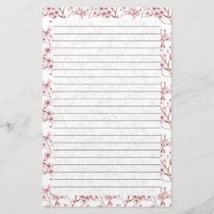 Cherry Blossom, Stationery Size: 5.5" x 8.5"