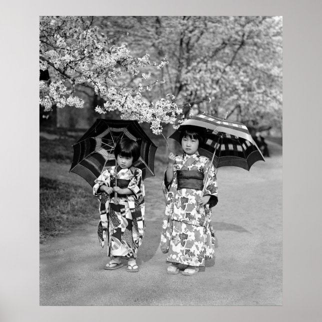 Cherry Blossom Stroll, 1925 Poster (Front)