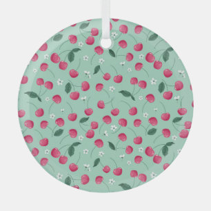 Cherry Blossom: Summer Festive Design Glass Ornament