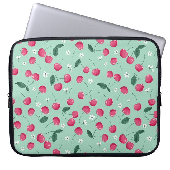 Cherry Blossom: Summer Festive Design Laptop Sleeve (Front)