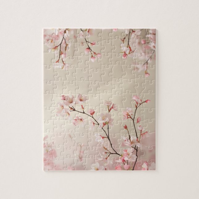 Cherry Blossom Tan Arrière - plan Puzzle (Vertical)