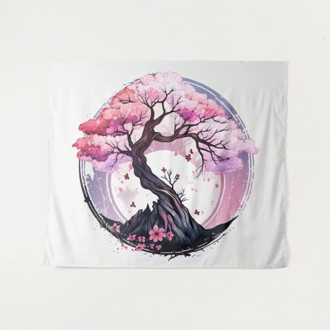 Cherry Blossom Tapestry (Front (Horizontal))