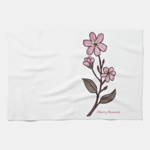 Cherry Blossom Tea Towel
