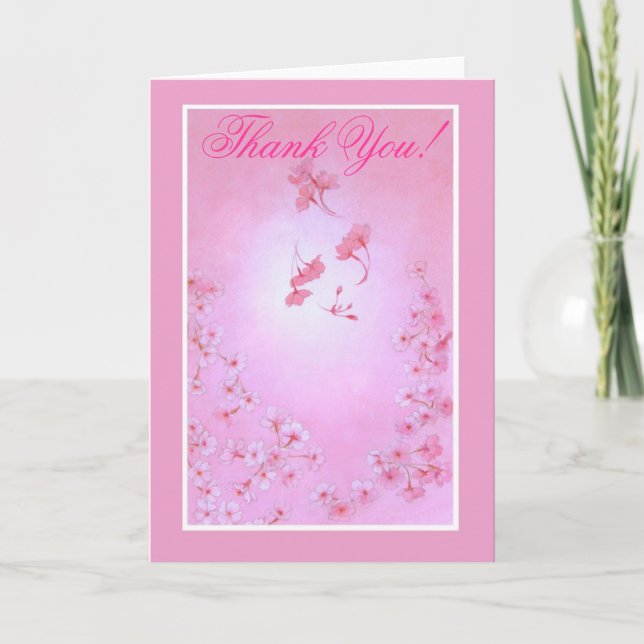 Cherry Blossom Thank You Card (Front)