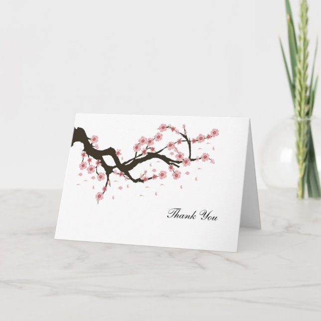 Cherry Blossom Thank You Card (Front)