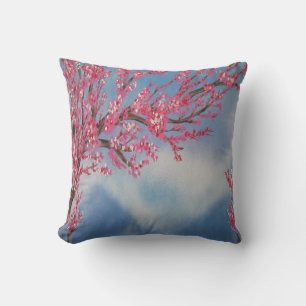 Cherry Blossom Throw Pillow