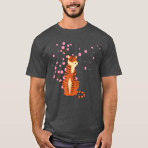 Cherry Blossom Tiger Animal Japanese Sakura Flower T-Shirt