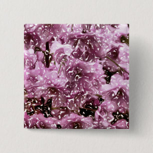 CHERRY BLOSSOM TREE 2 INCH SQUARE BUTTON