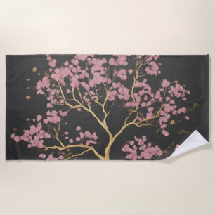 Cherry Blossom Tree Beach Towel
