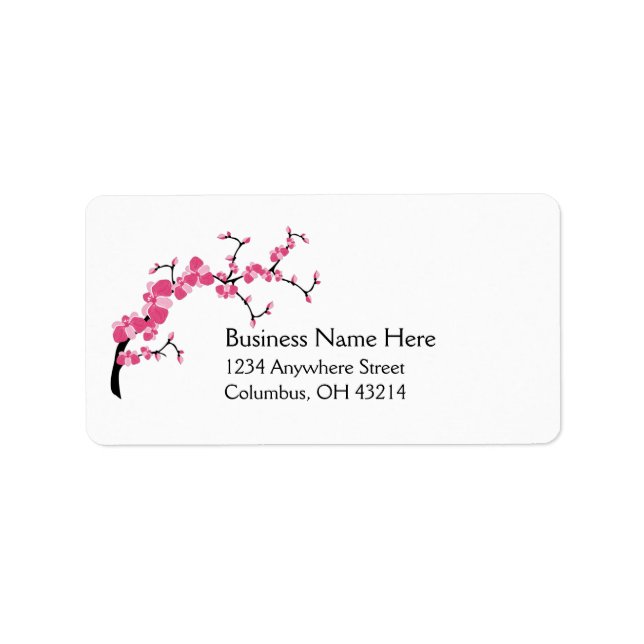 Cherry Blossom Tree Branch Address Labels 1 (Front)