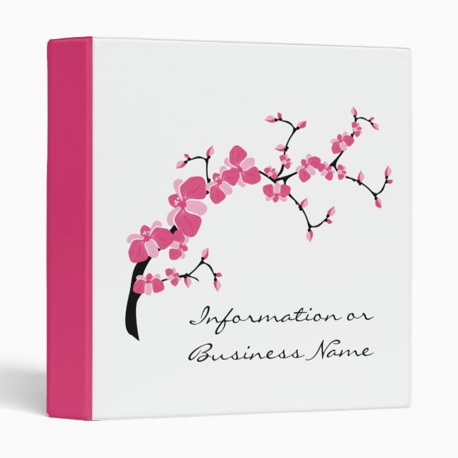 Cherry Blossom Tree Branch Binder Design 4b (Front/Spine)