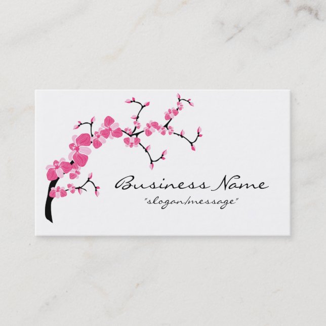 Cherry Blossom Tree Branch Business Card (Front)