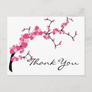 Cherry Blossom Tree Branch Customizable Postcards