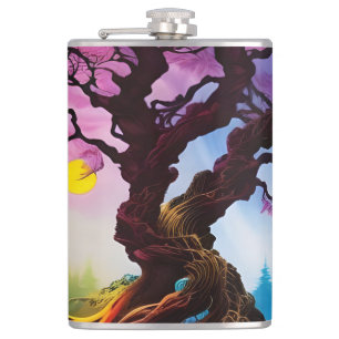 Cherry blossom Tree of life Hip Flask