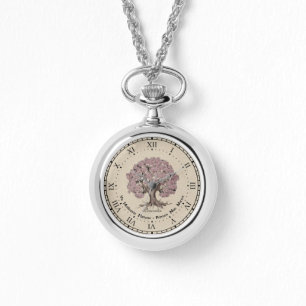 Cherry Blossom Tree Of Life Latin Necklace EWatch