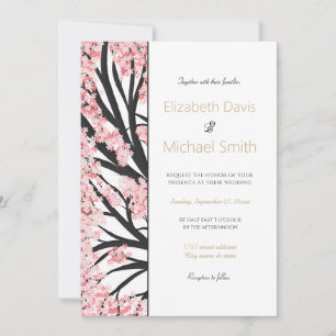 Cherry Blossom Tree Pink Flowers Invitation