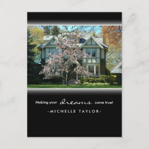 Cherry Blossom Tree Real Estate House Postcard