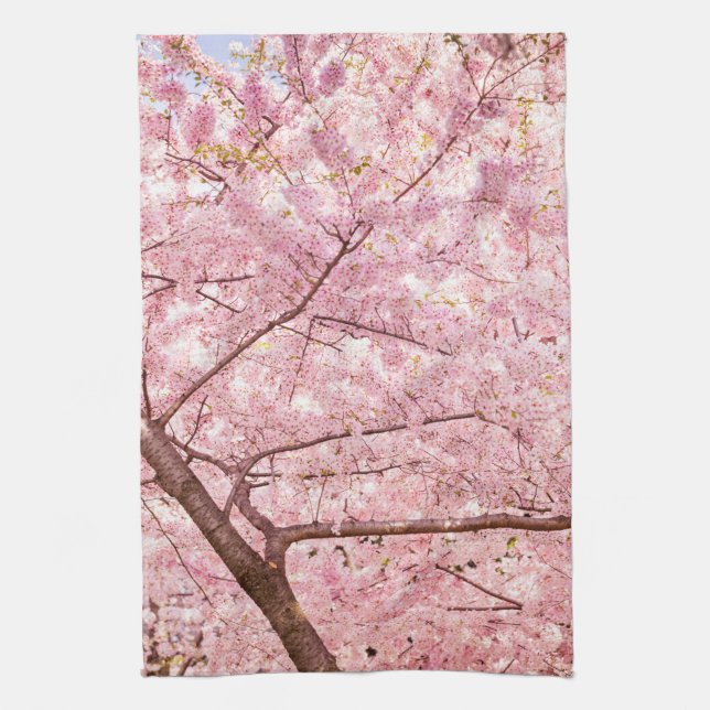 Cherry Blossom Trees Kitchen Towel (Vertical)