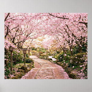 Cherry Blossom Trees Poster