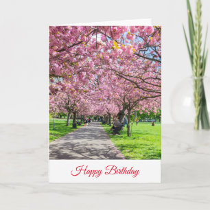Cherry blossom view birthday card